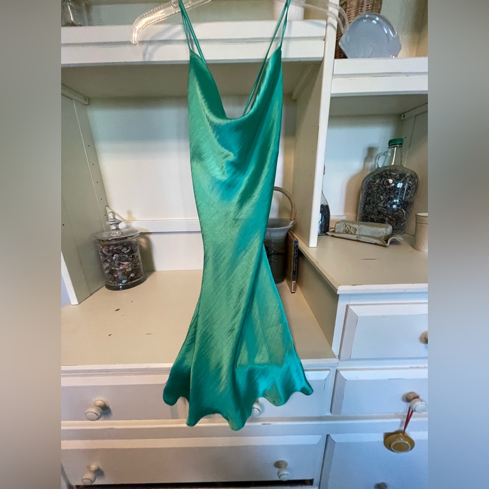 ASOS Petite Green Backless Dress